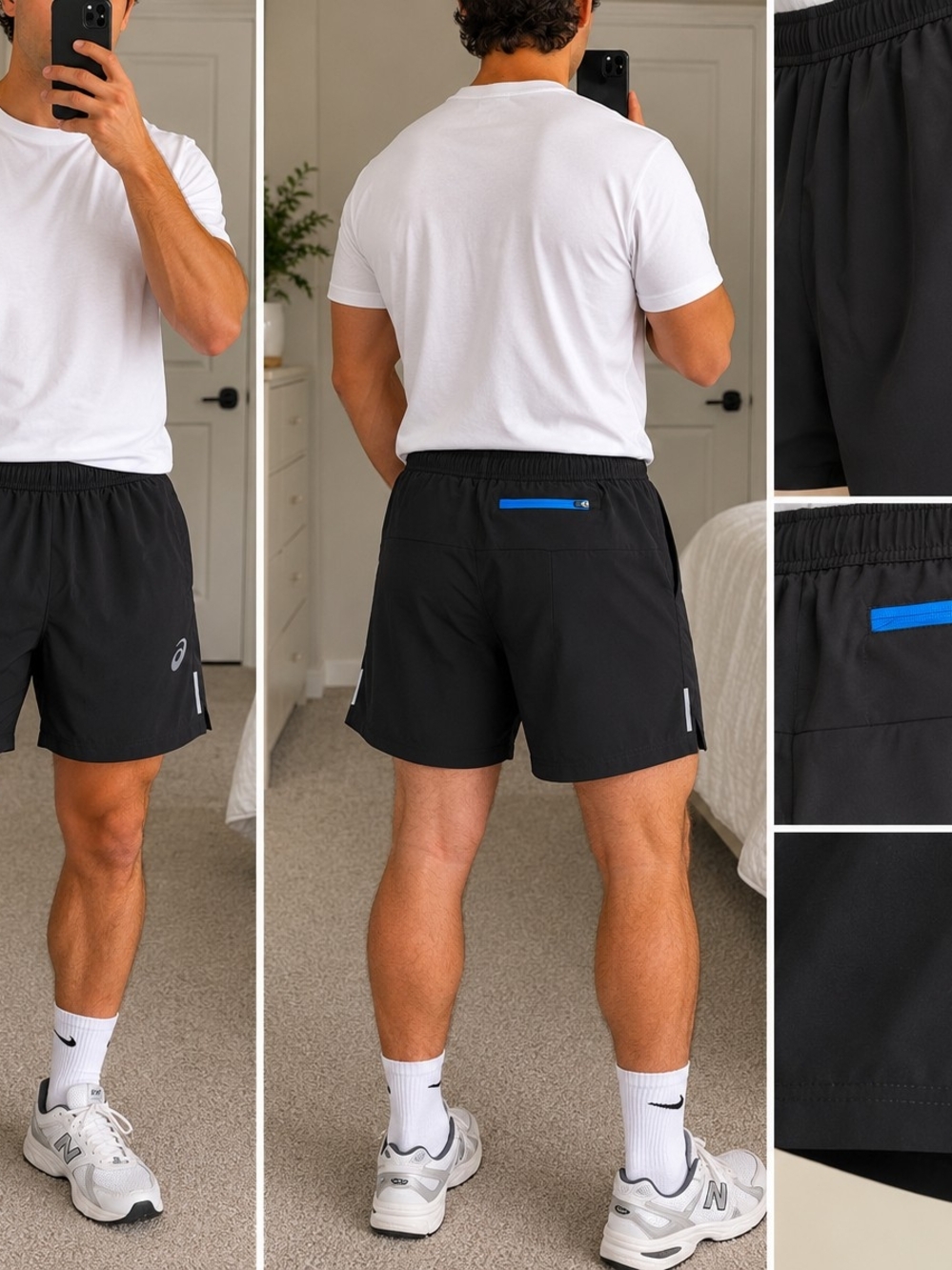 ASICS Men's Running Shorts – Size Small – Black